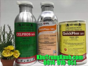 Thuốc diệt mọt gạo ,diệt mọt Thóc , Lúa Quickphos56%- Khử Trùng XANH