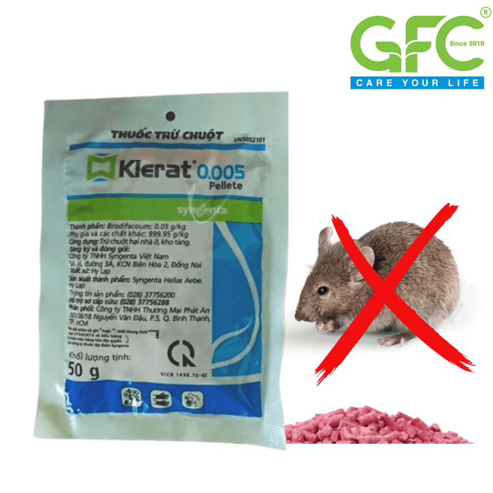 Thuốc diệt chuột KLERAT 0.005%BB