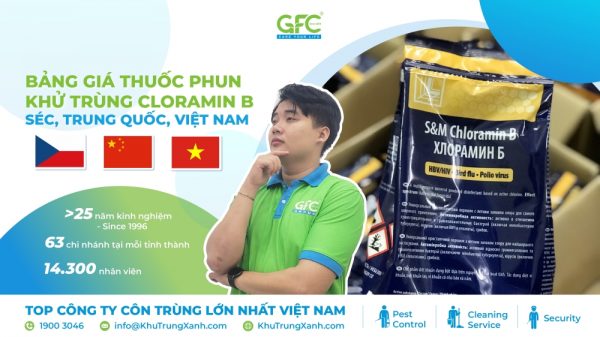 Bảng giá thuốc phun khử trùng CLORAMIN B Séc, Trung Quốc, Việt Nam