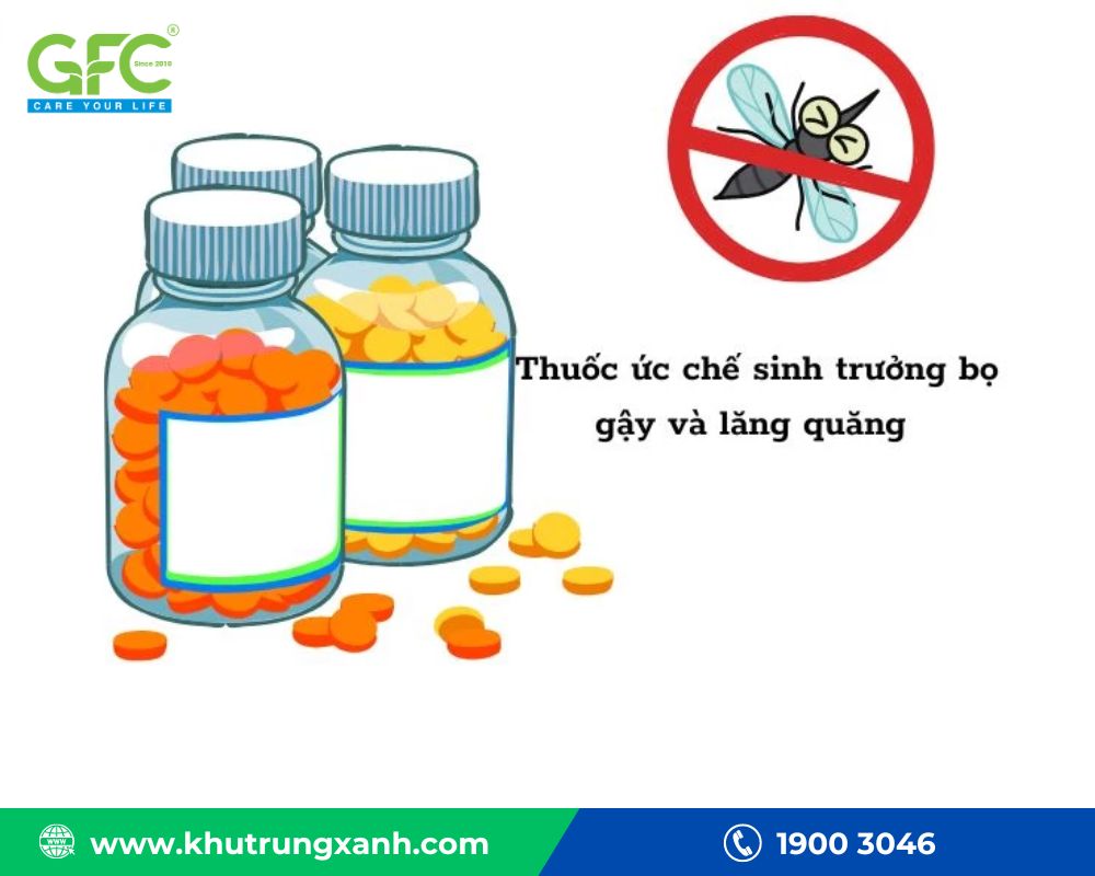 Dùng thuốc ức chế loăng quăng sinh trưởng - Cách diệt muỗi trong vườn phổ biến