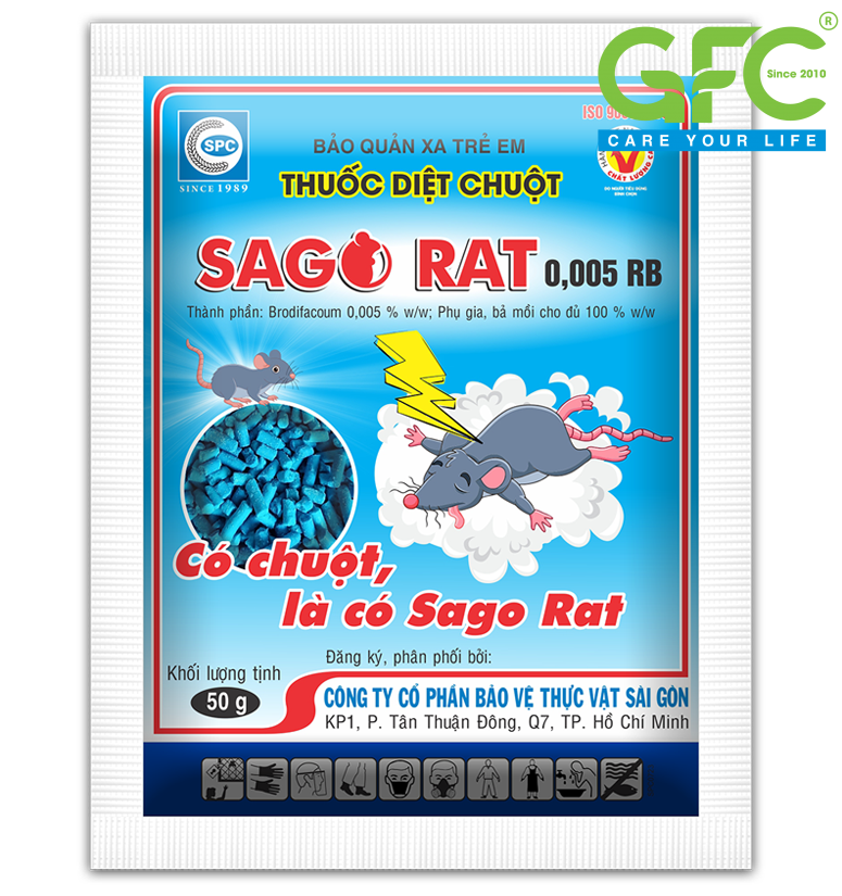 Thuốc diệt chuột Sago Rat 0,005 RB